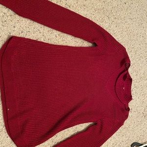 Red knit sweater (NWOT)